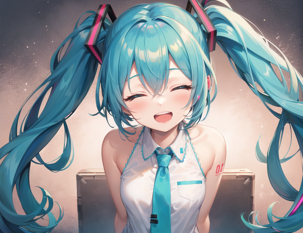 00031-1769428138-masterpiece, best quality, hatsune miku, 1girl, white shirt, blue necktie, bare shoulders, very detailed background, hands on ow.png