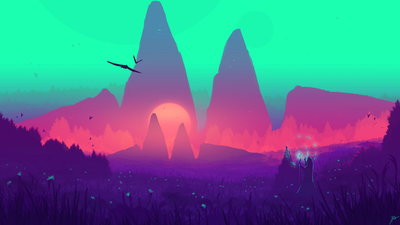 Fantasy Scenery Minimalist Illustration Digital Art .jpg