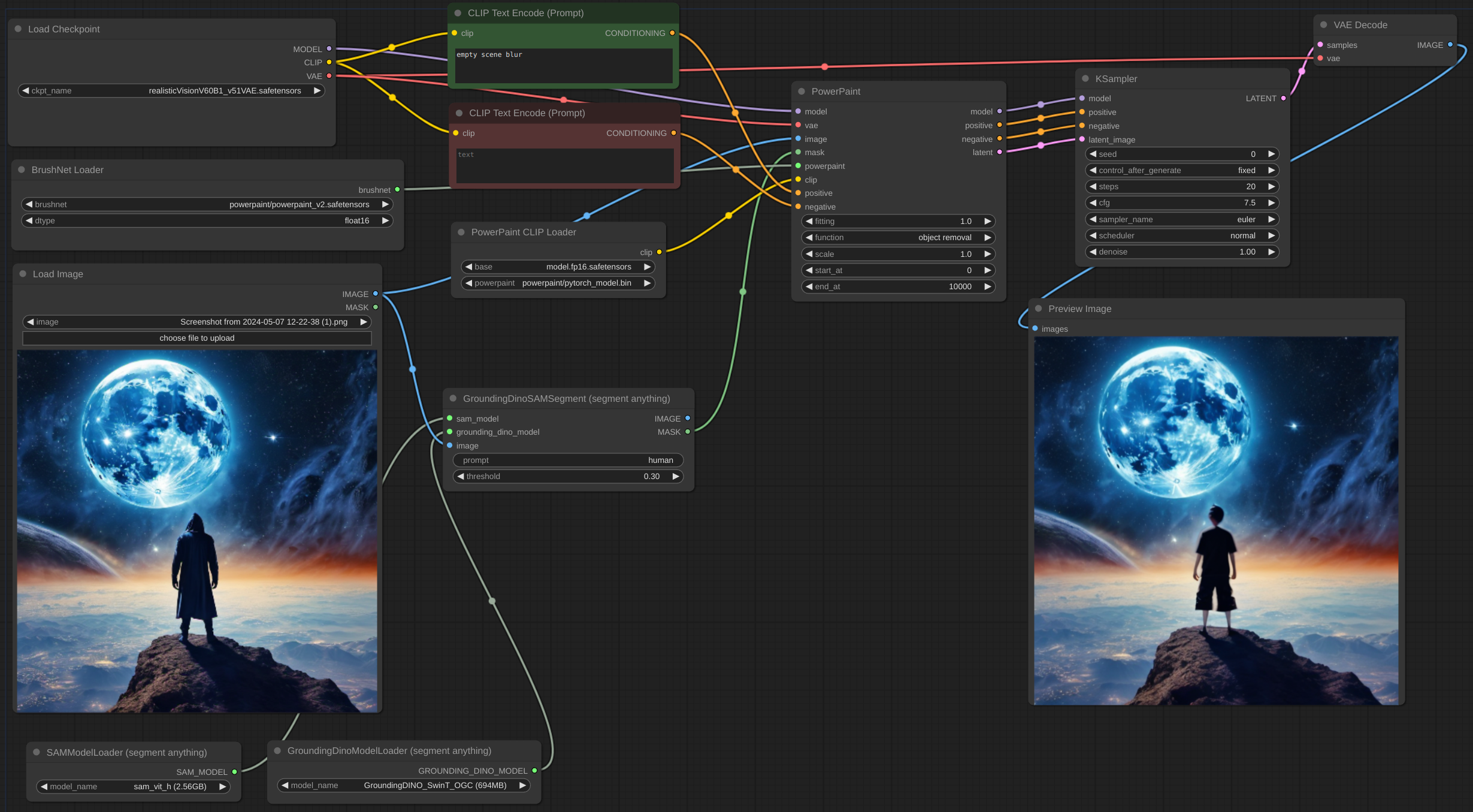 object removal example