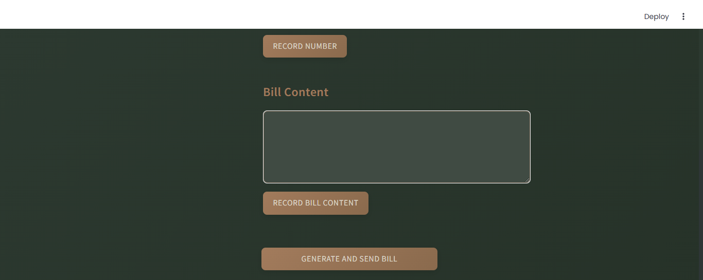 BillBot Main Interface