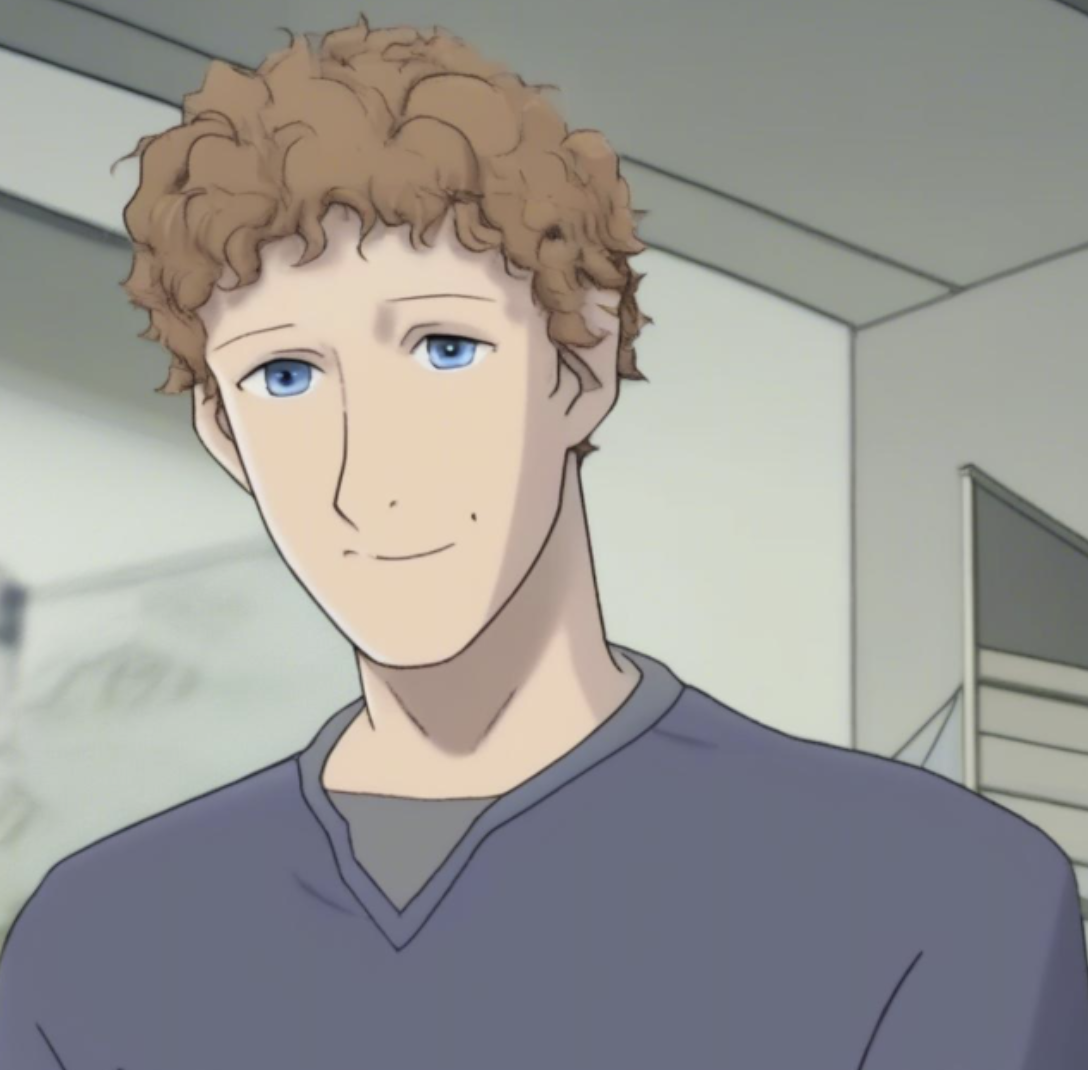 Still from the Anime Character, Mark Zuckerberg